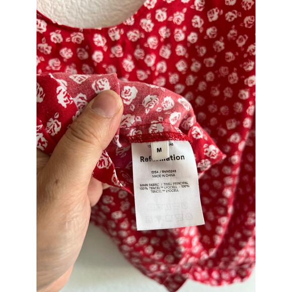 Reformation red flower print top size M - Picture 4 of 6